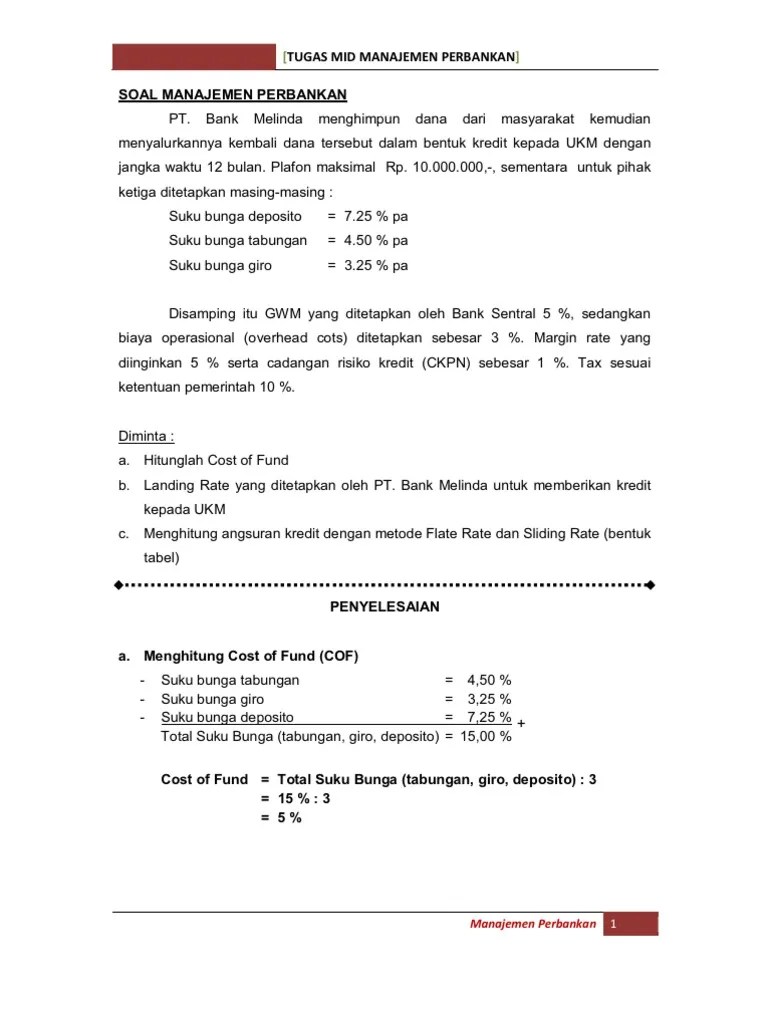 Tugas Manajemen Perbankan | PDF