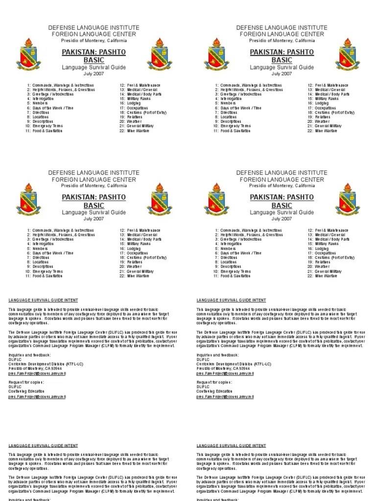 LSK Pashto Basic Linguistics Semantics