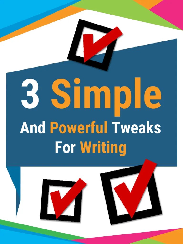 3 Simple Tweaks Pdf