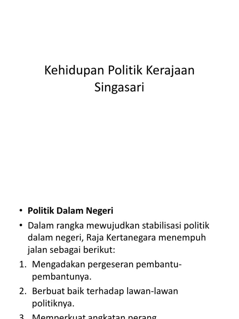 Kehidupan Politik Kerajaan Singasari | PDF
