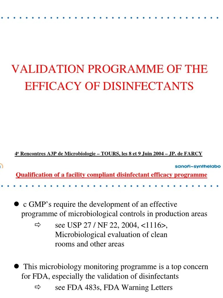 Disinfection Validation PDF Disinfectant Bacillus