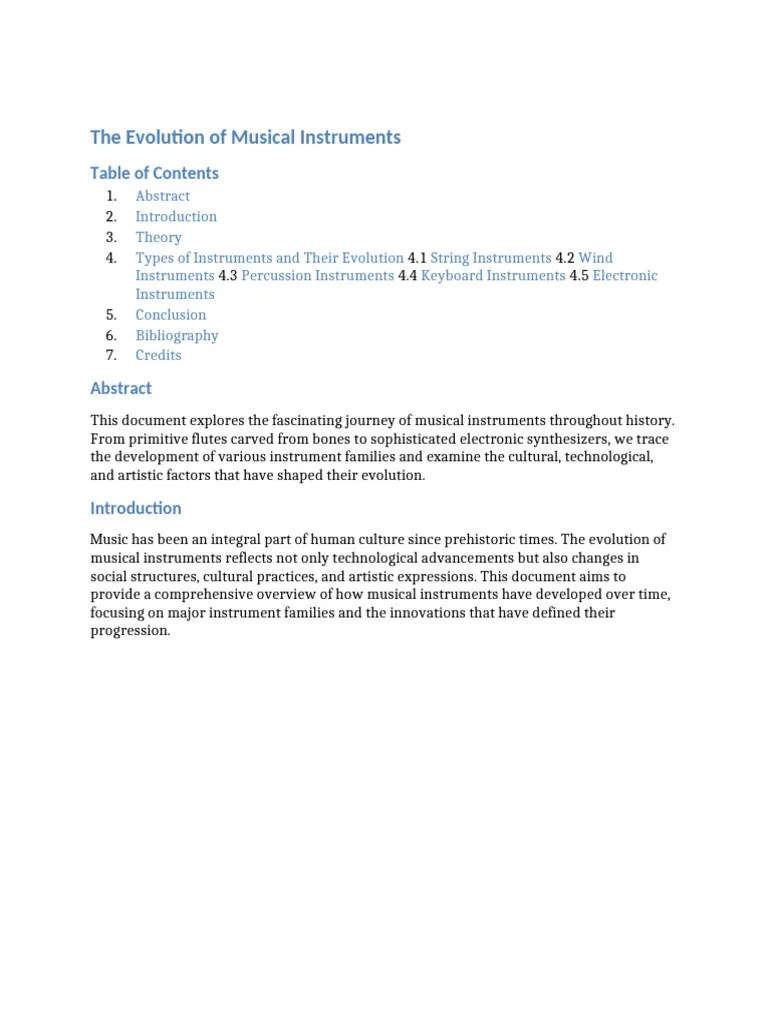 Musical Instruments Evolution (1) PDF
