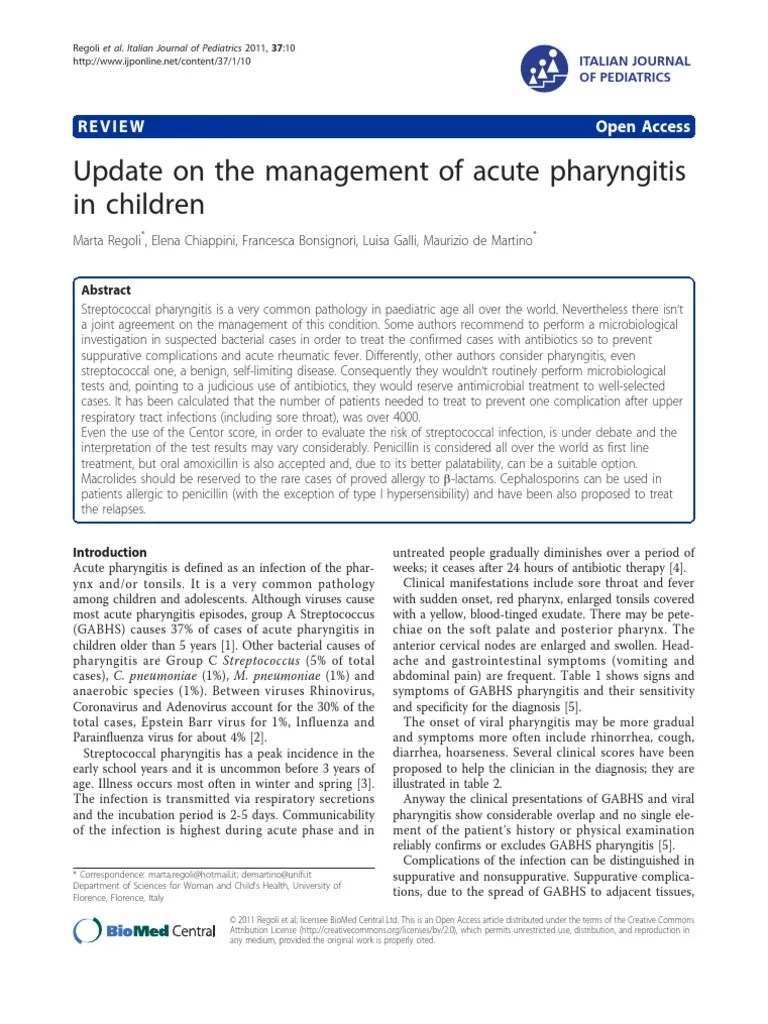 JURNAL TERAPI FARINGITIS Randomized Controlled Trial Antibiotics