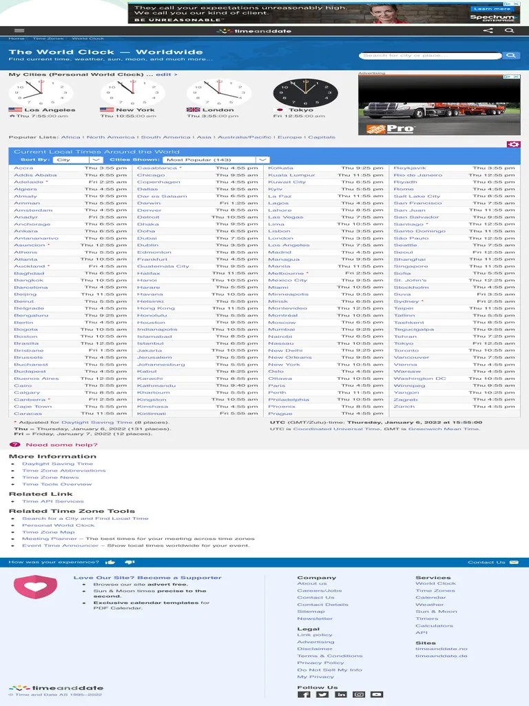 The World Clock — Worldwide PDF