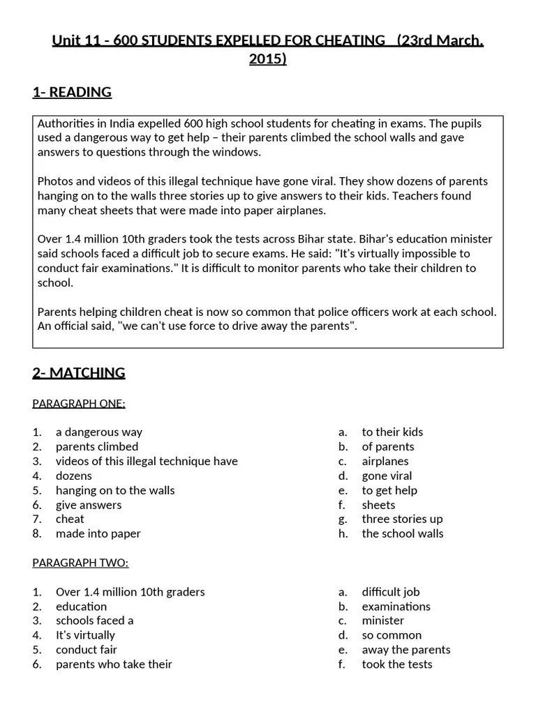 600 Students Expelled For Cheating PDF