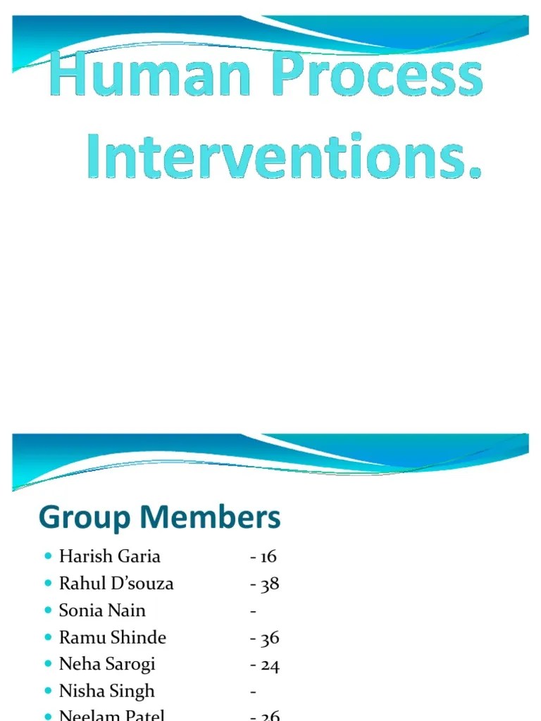 Human Process Interventions