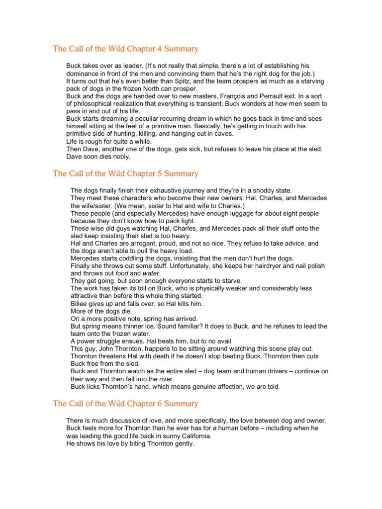 The Call of The Wild Chapter 4 Summary