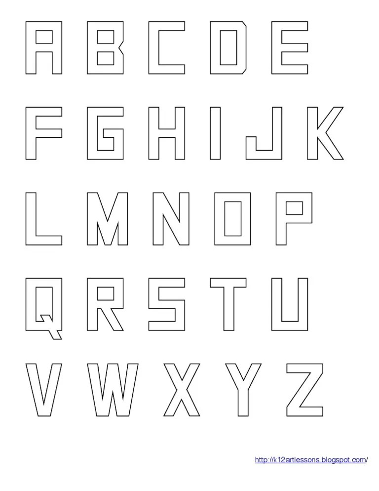 Block Letter Template Page