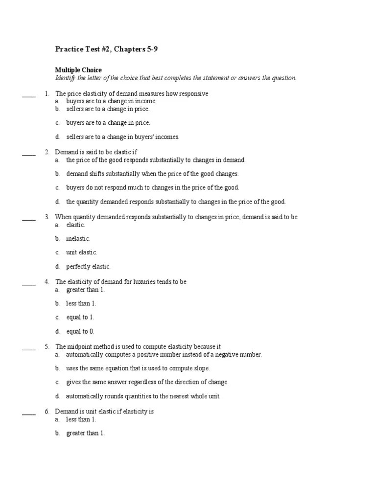 AP Econ Practice Test 2, Chapters 59 Economic Surplus Price