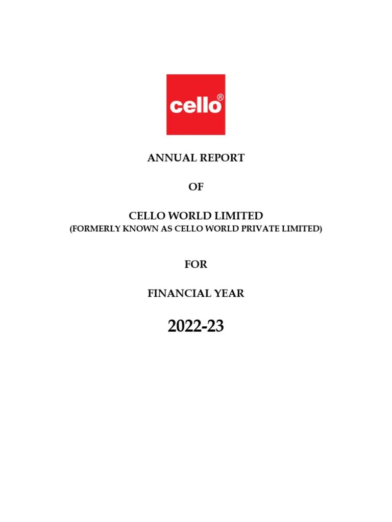 Annual Report FY 2022 23 PDF Internal Control Dividend