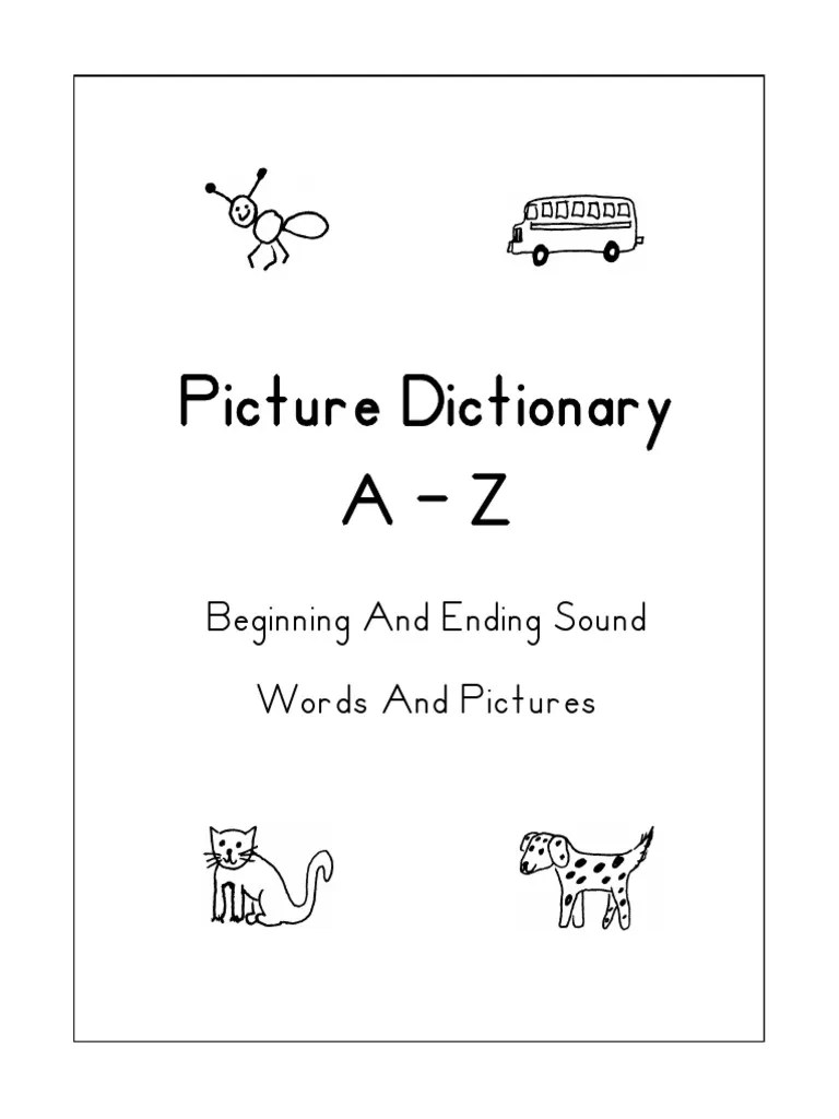 Picturedictionary a z Zb Font PDF Word