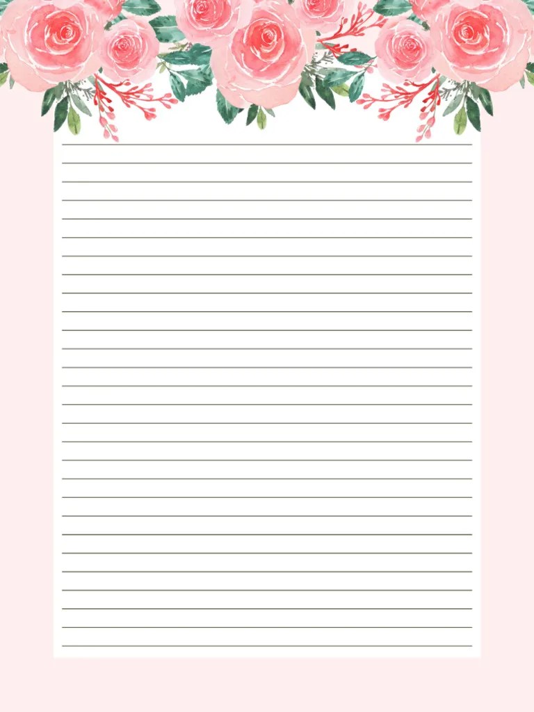 free printable spring stationery a PDF