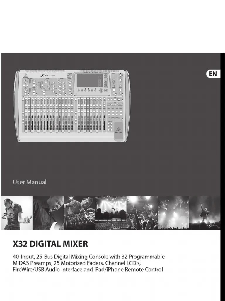 Behringer prox32 Digital Mixer Manual Originaerl EN PDF