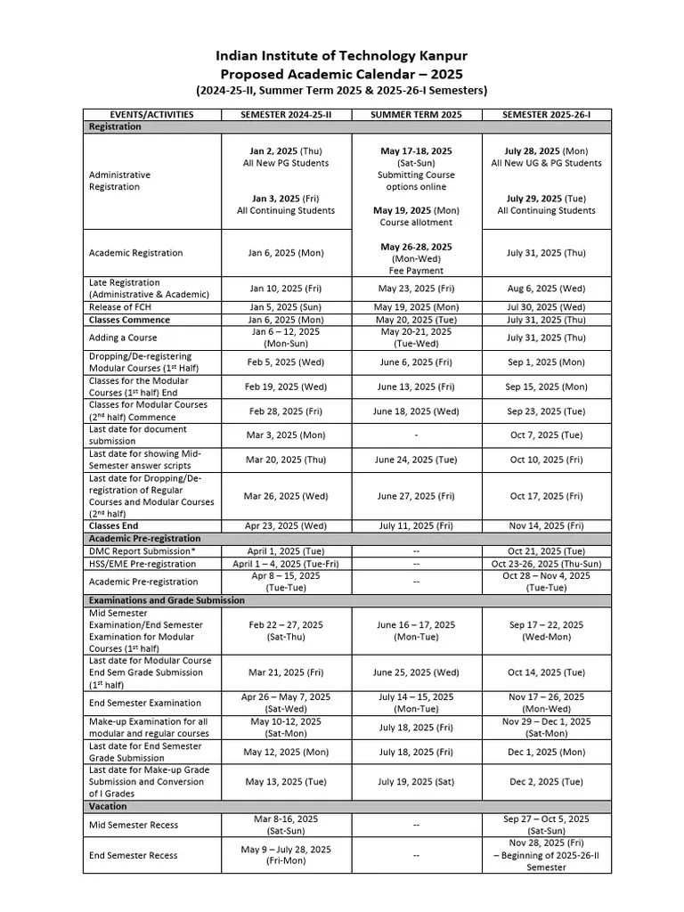 Calendar 2025 PDF Academic Term Workweek And Weekend