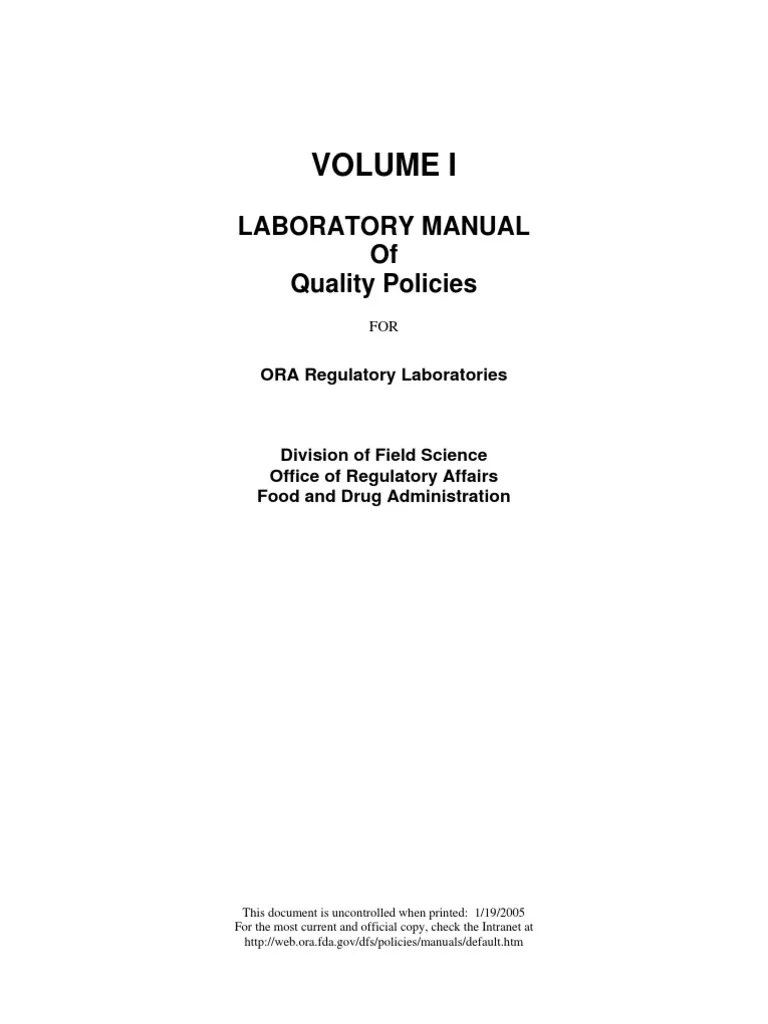 Lab Manual Quality Policy PDF Quality Management System Food And