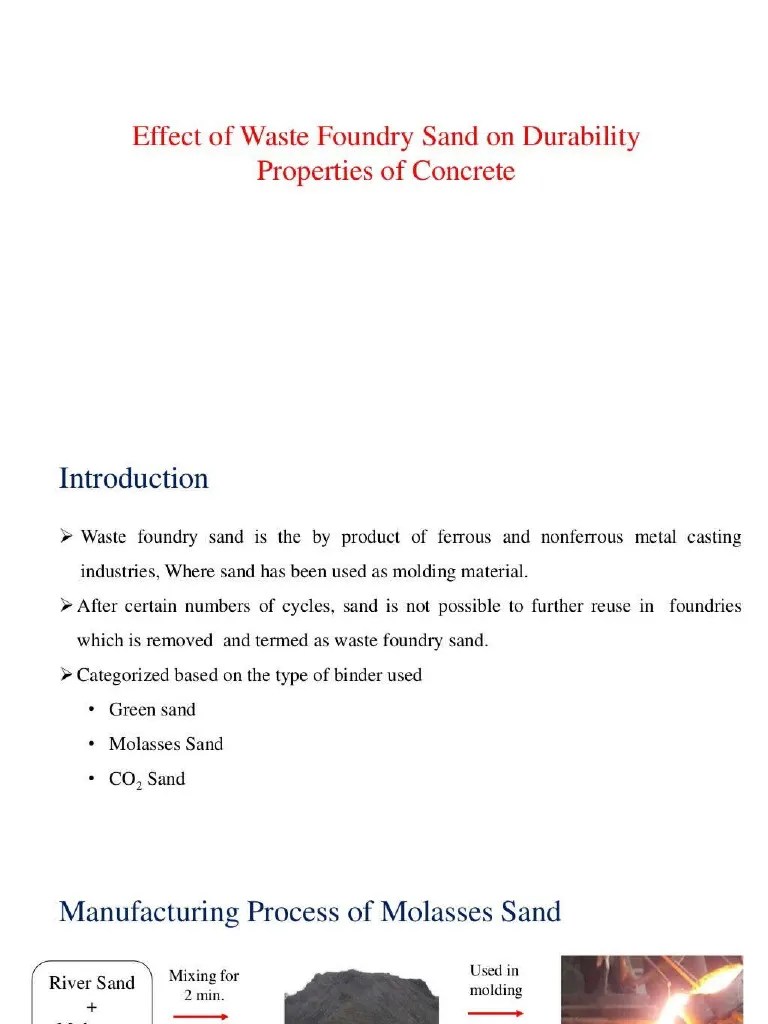Effect of Waste Foundry Sand on Durability Properties of Concrete PDF