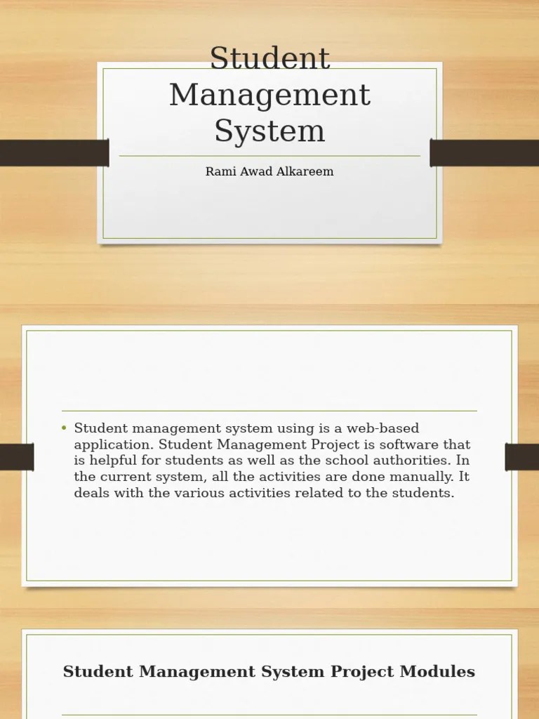 Student Management System PDF