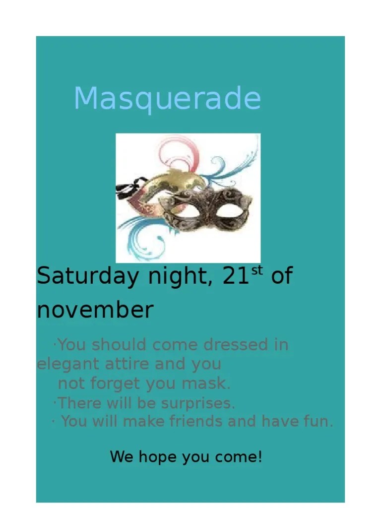 Masquerade PDF