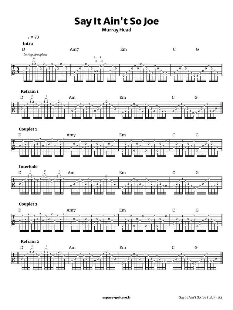 Say It Aint So Joe Tab 1 PDF