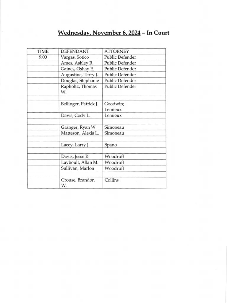 Court Schedule for November 5, 2024 PDF(05)