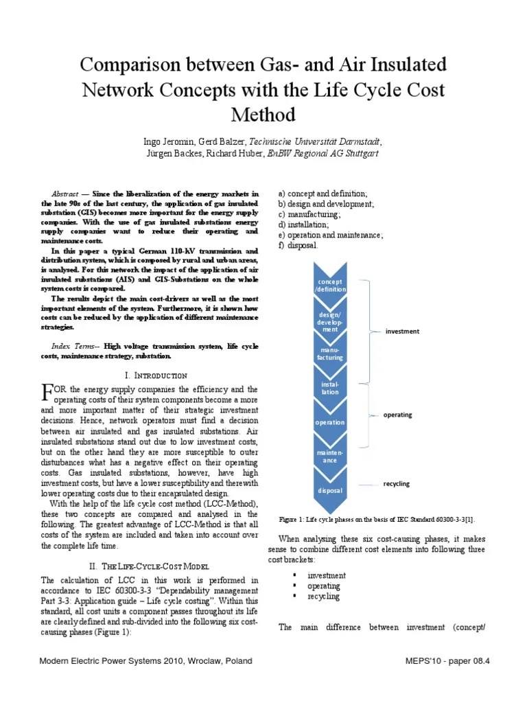 Comparison Between GIS & AIS Electrical Substation Life Cycle