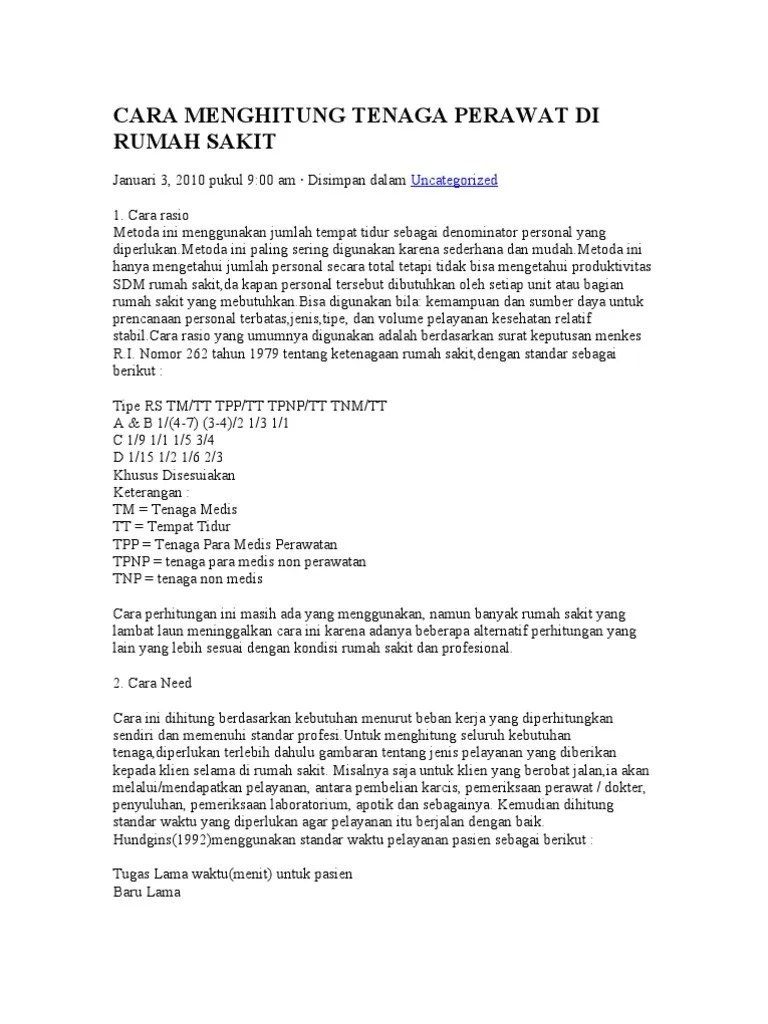 Rumus Menghitung Tenaga Kerja