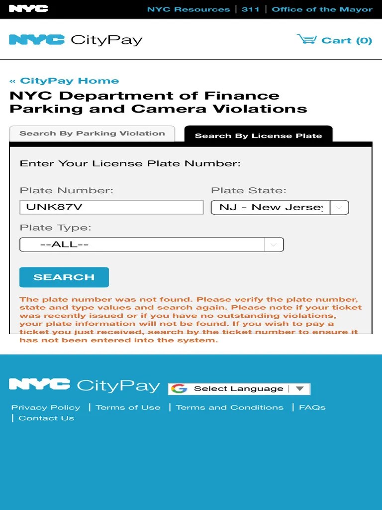 NYC Parking Ticket Search Guide | PDF | Social Science