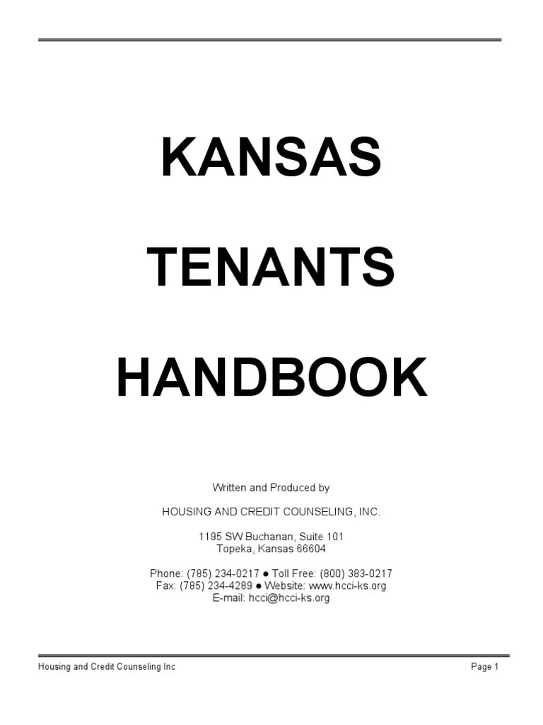 Kansas Tenants Handbook (2007) PDF Section 8 (Housing) Landlord