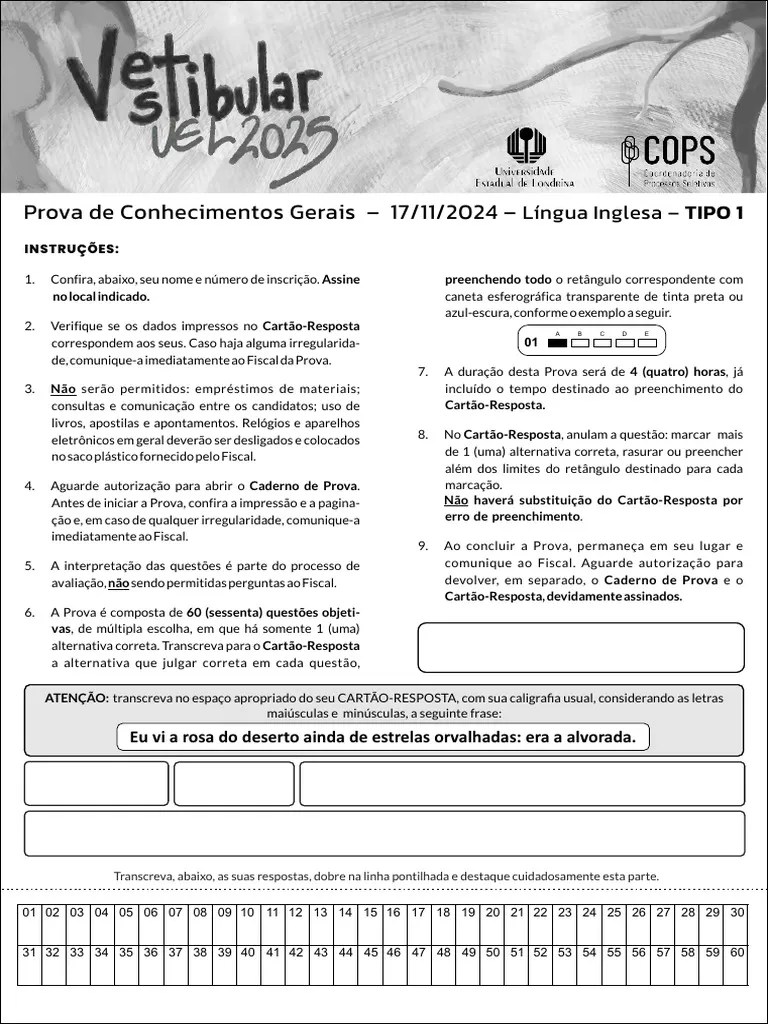 Uel 2025 Pdf UEL 2025 Conhecimentos Gerais PDF Enchente Flores