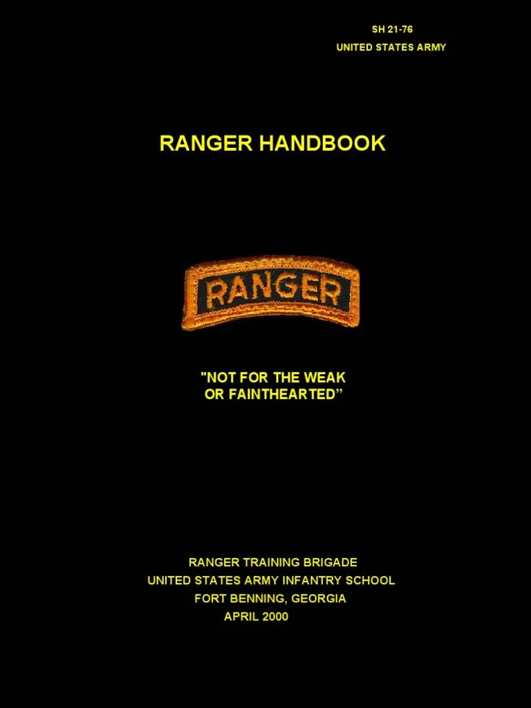 Ranger Handbook &amp; Ranger Unit Operations PDF United