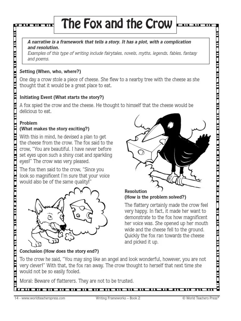 The Fox and The Crow (Fabel Story) PDF Narrative Heart