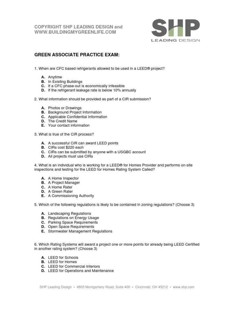 GA Practice Exam With Answers June41 | PDF | Leadership In Energy And