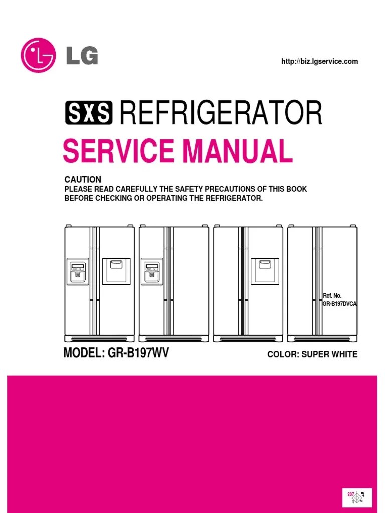 Service Manuals LG Fridge | Refrigerator | Hvac