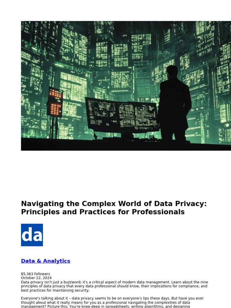 Navigating The Complex World of Data Privacy PDF Privacy