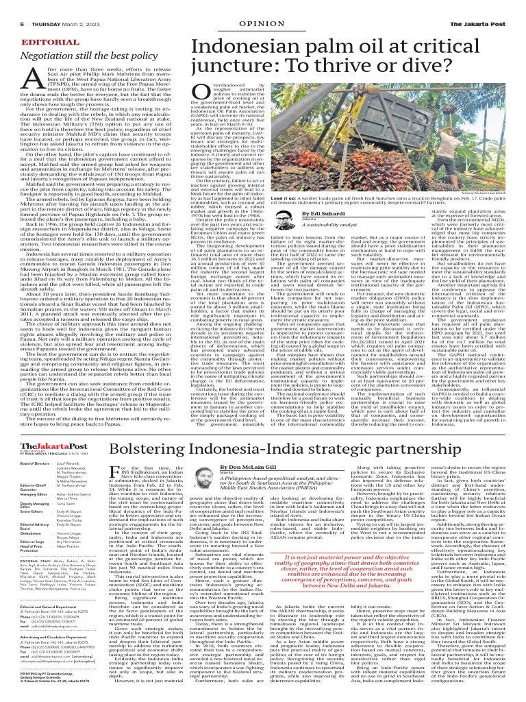 Indonesian Palm Oil at Critical Juncture Thrive or Dive PDF