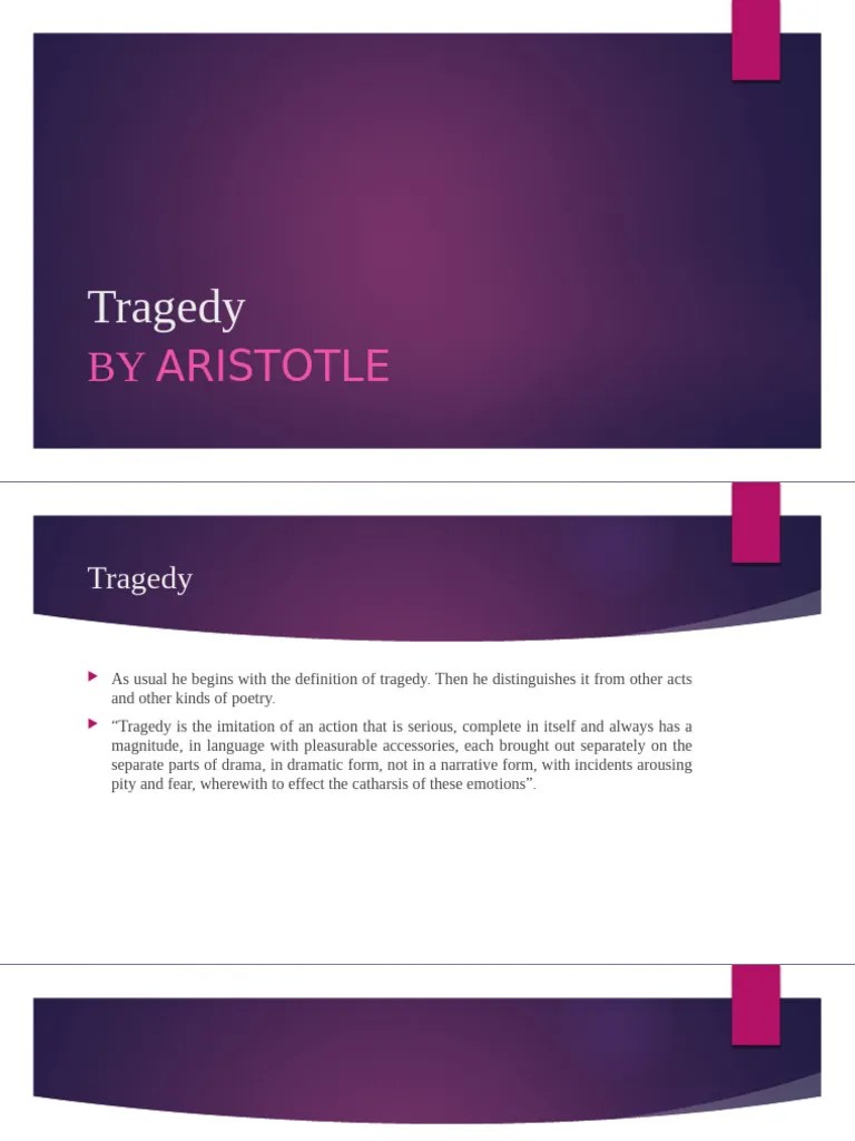 Tragedy by Aristotle PDF Tragedy