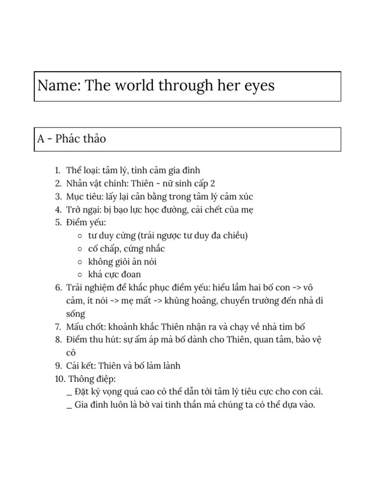 The world through her eyes_Outline PDF