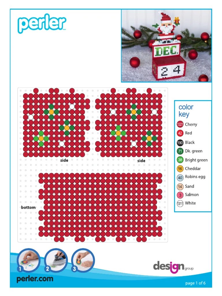 Perler Project Guide Santa Perpetual Calendar PDF