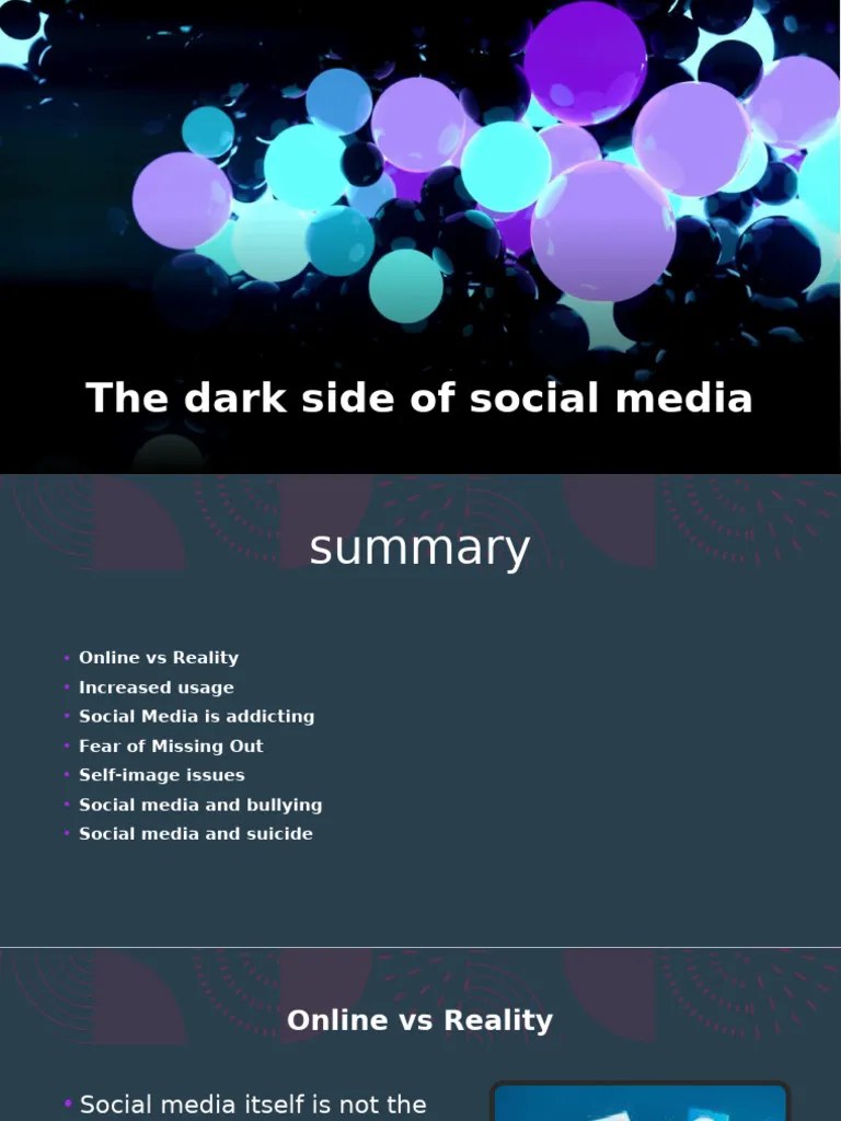 The Dark Side of Social Media Effects PDF Social Media Popular