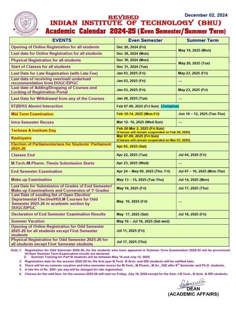 calendar_2425_even_revised PDF Vocational Education Qualifications