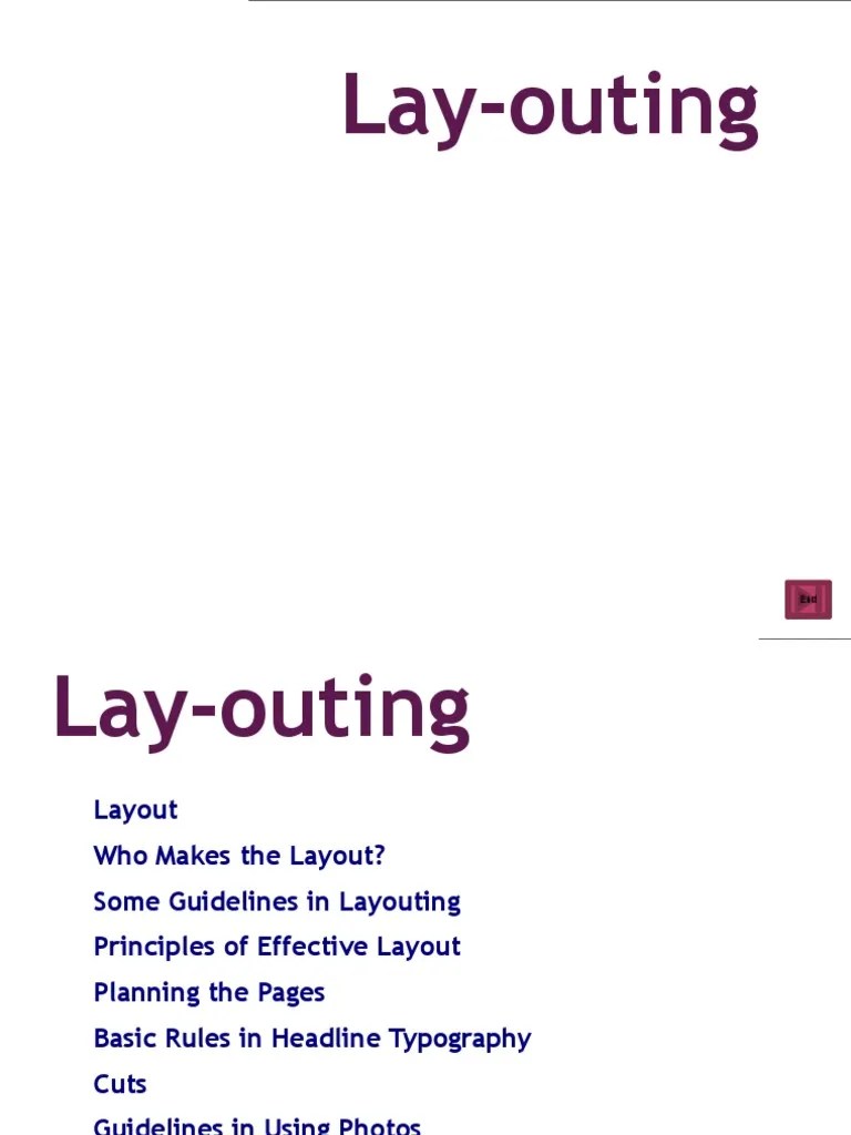 Lay Outing Page Layout Photograph