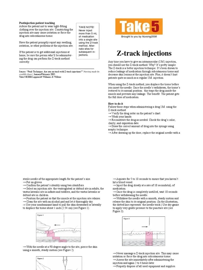 Z Track Injections Injection (Medicine) Medical Treatments
