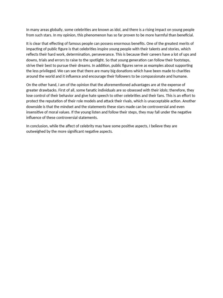 Influence Of Famous Person Pdf