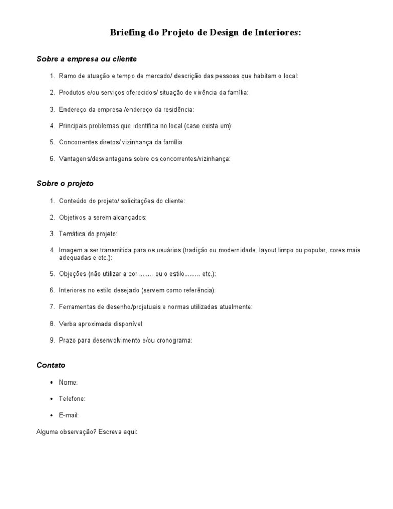 Modelo de Briefing 01