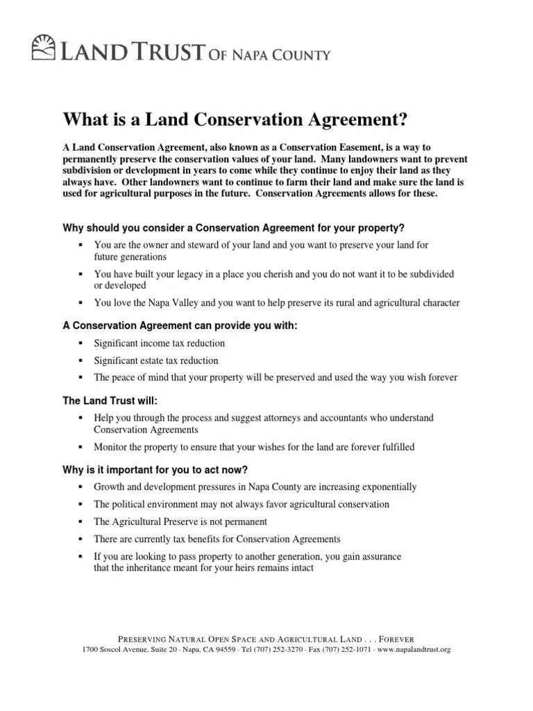 What Is A Land Conservation Agreement PDF Natural Resources Law