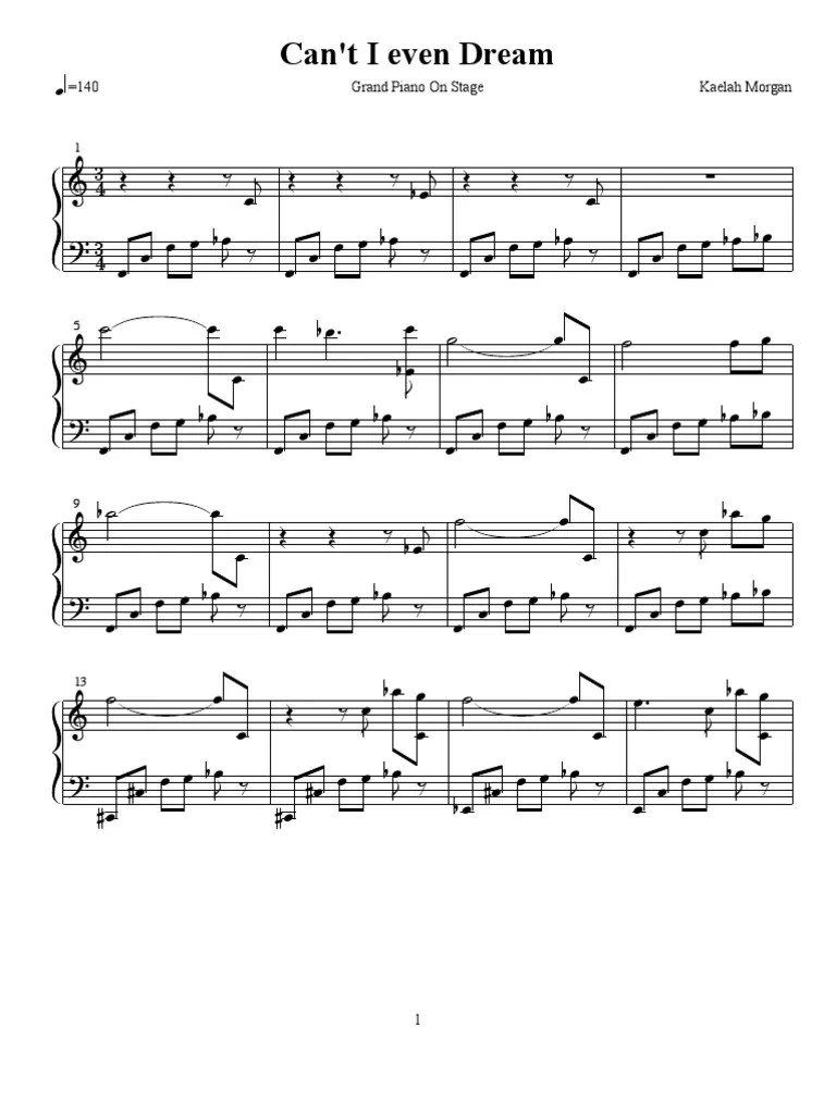 Can't I Even Dream Sheet Music