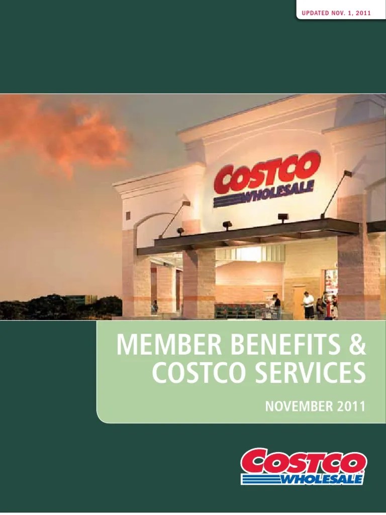Member Benefits Costco Services PDF Costco Insurance