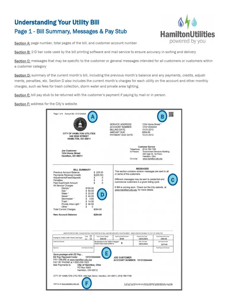 Understanding Your Utility Bill PDF Invoice
