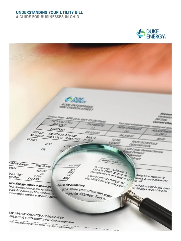 Understanding Your Utility Bill A Guide For Businesses in Ohio PDF