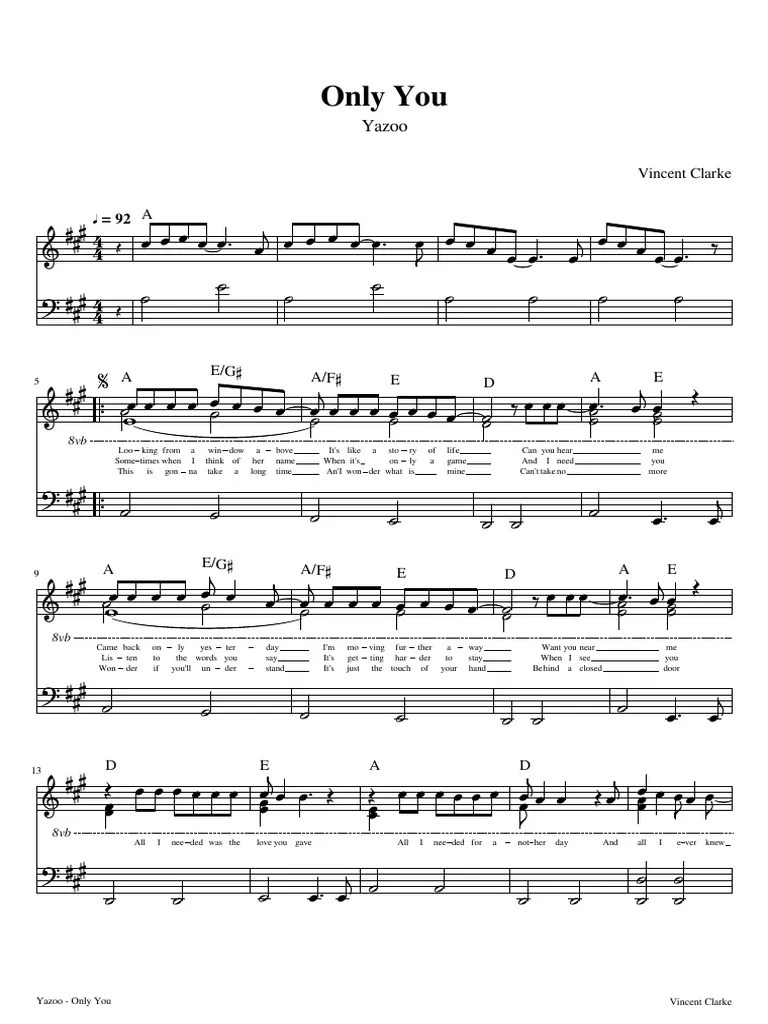 Yazoo - Only You | PDF